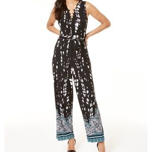 INC Womens Romper Jumpsuit Tie Dye Pattern